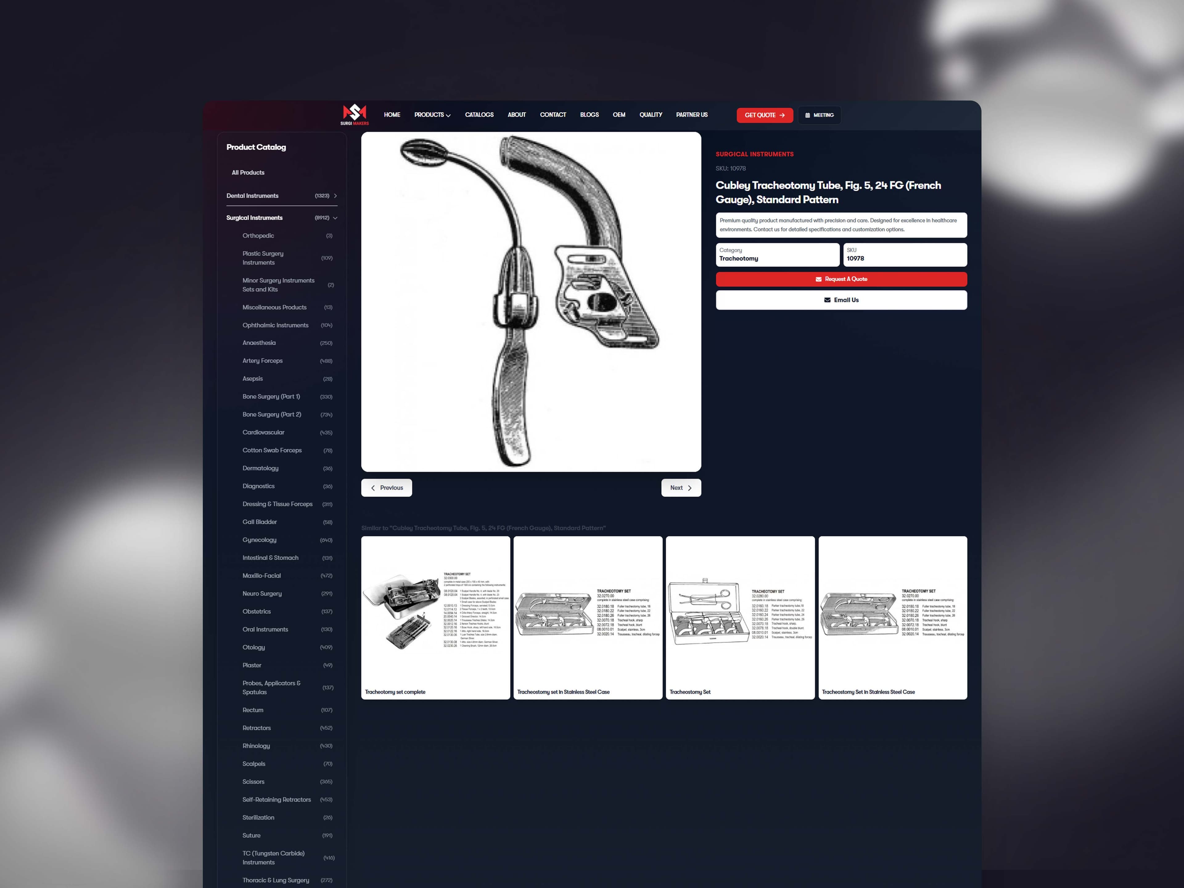 Every instrument has its own page and quote path